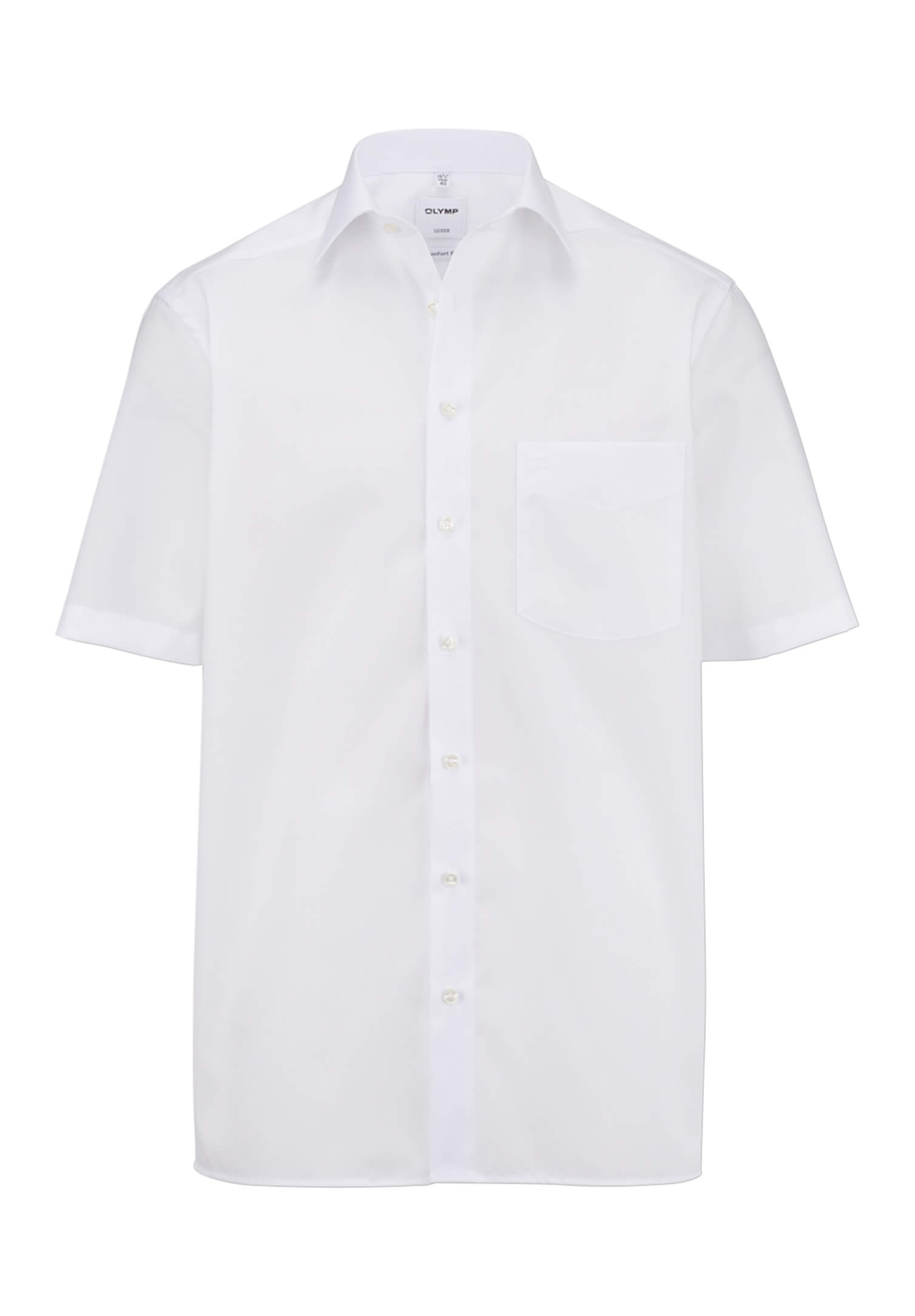 olymp luxor hemd uni comfort fit kurzarm - weiß - 48