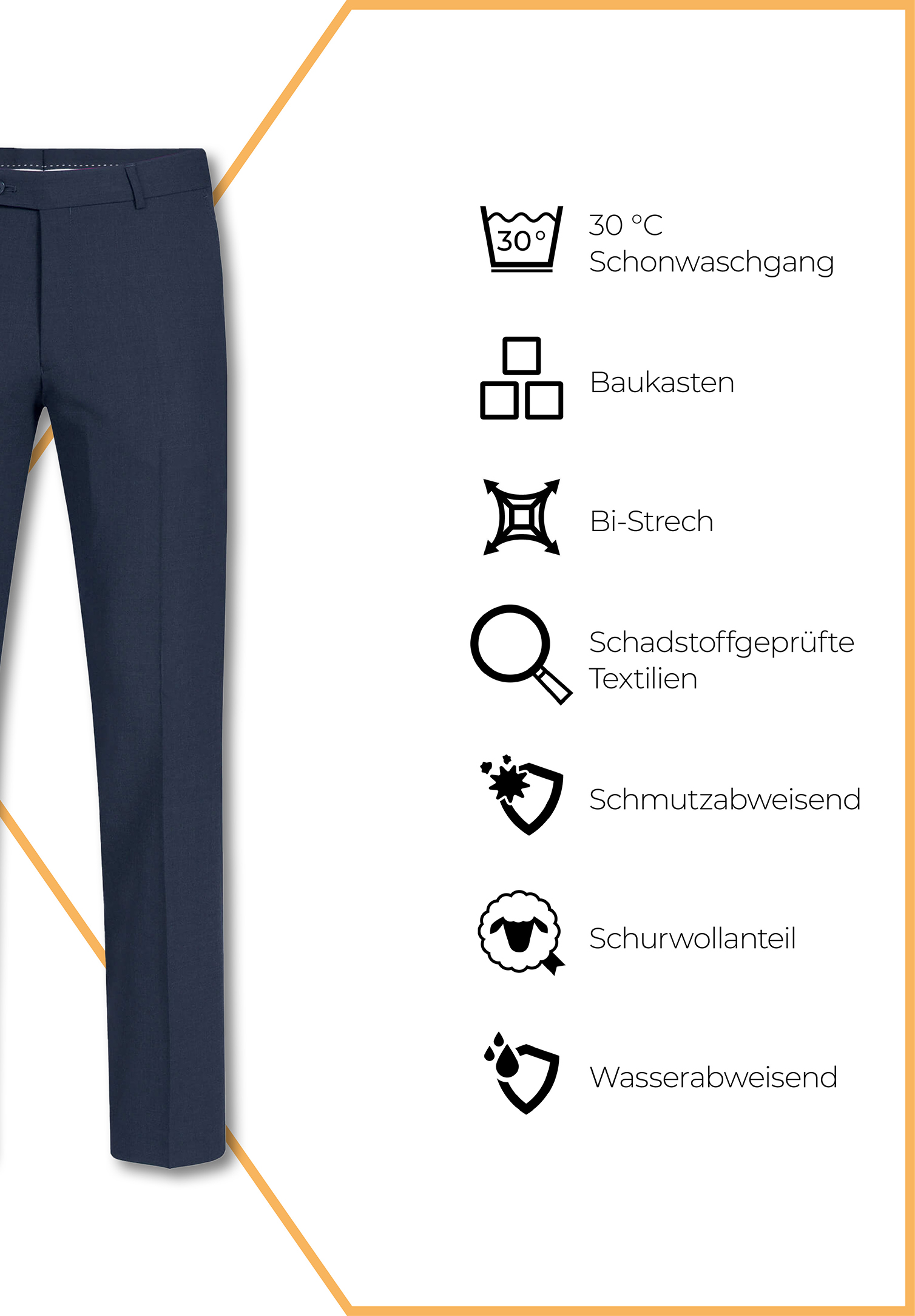 lux hose modern fit - marine - 110