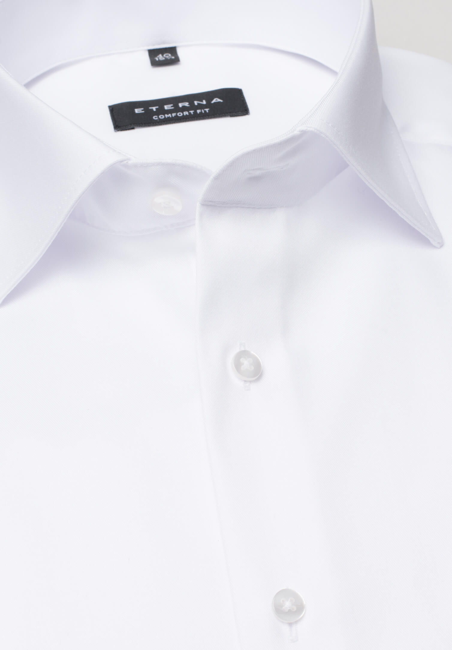 eterna hemd blickdicht comfort fit langarm - armlänge extra lang 68cm - weiß - 43