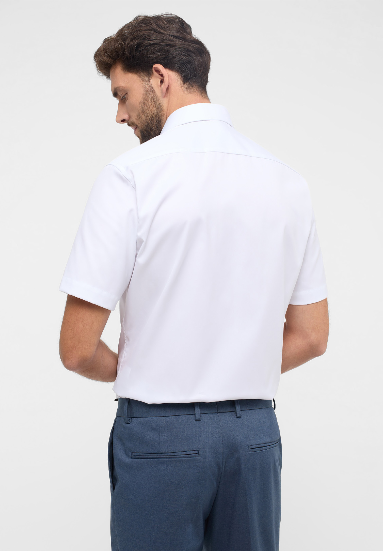 eterna hemd blickdicht modern fit kurzarm - weiß - 42