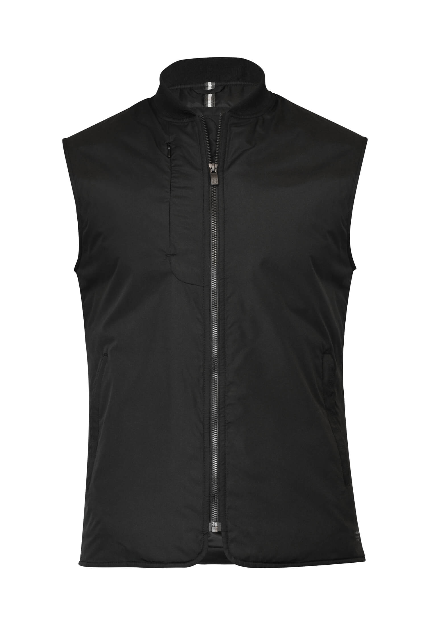 herren weste mit blousonkragen - schwarz - s
