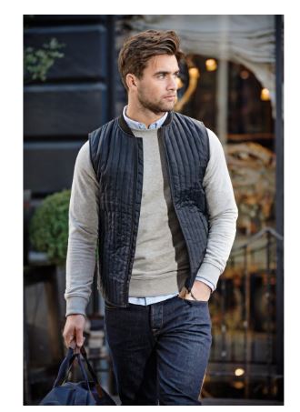 Herren Weste mit Stehkragen - marine - L - Sale