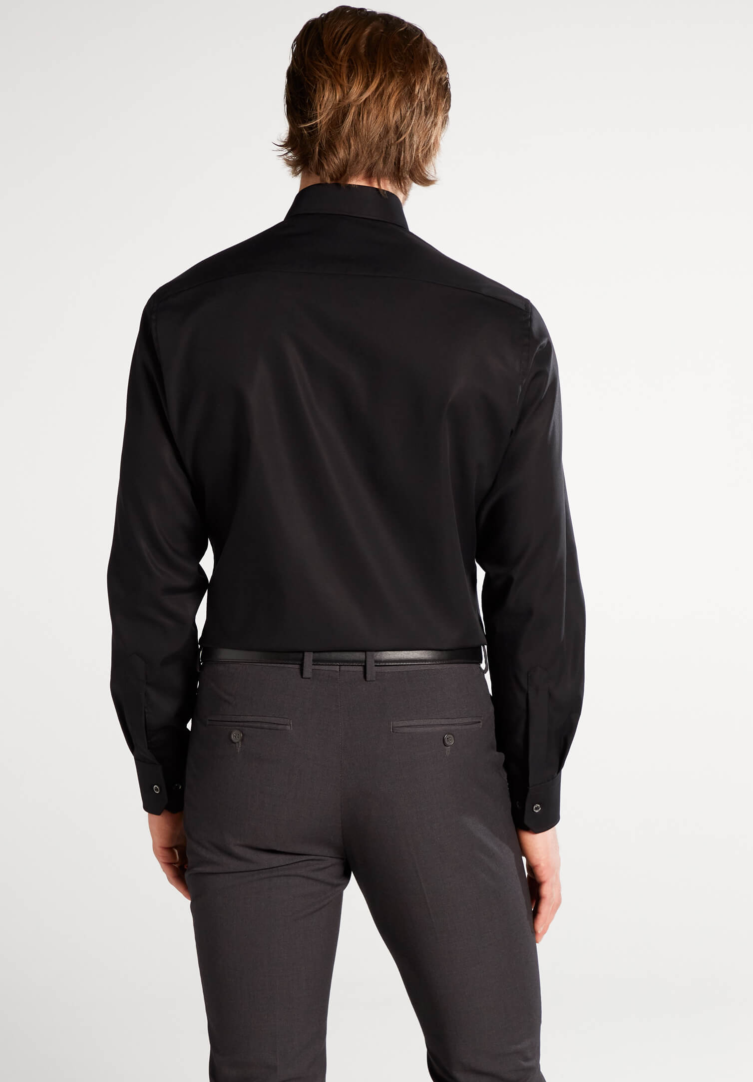 eterna hemd modern fit langarm - schwarz - 48