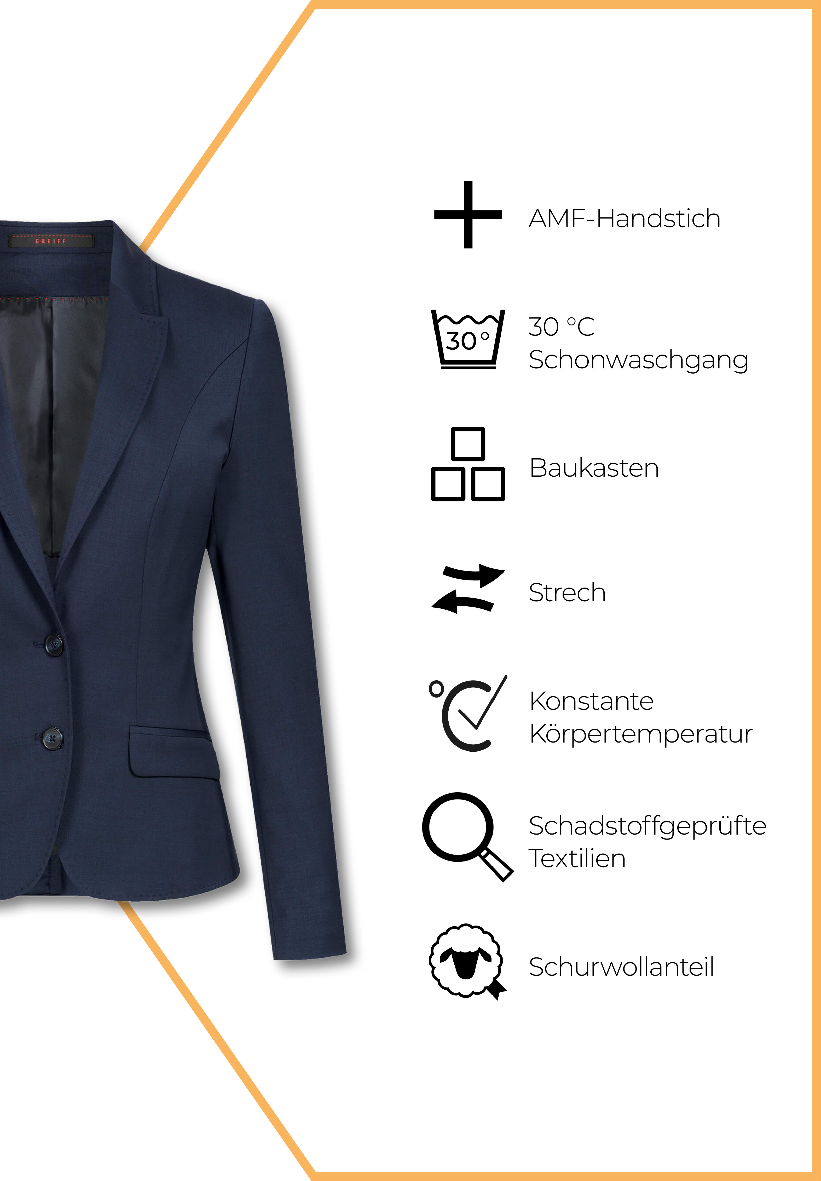 aeria blazer slim fit - dunkelblau - 32
