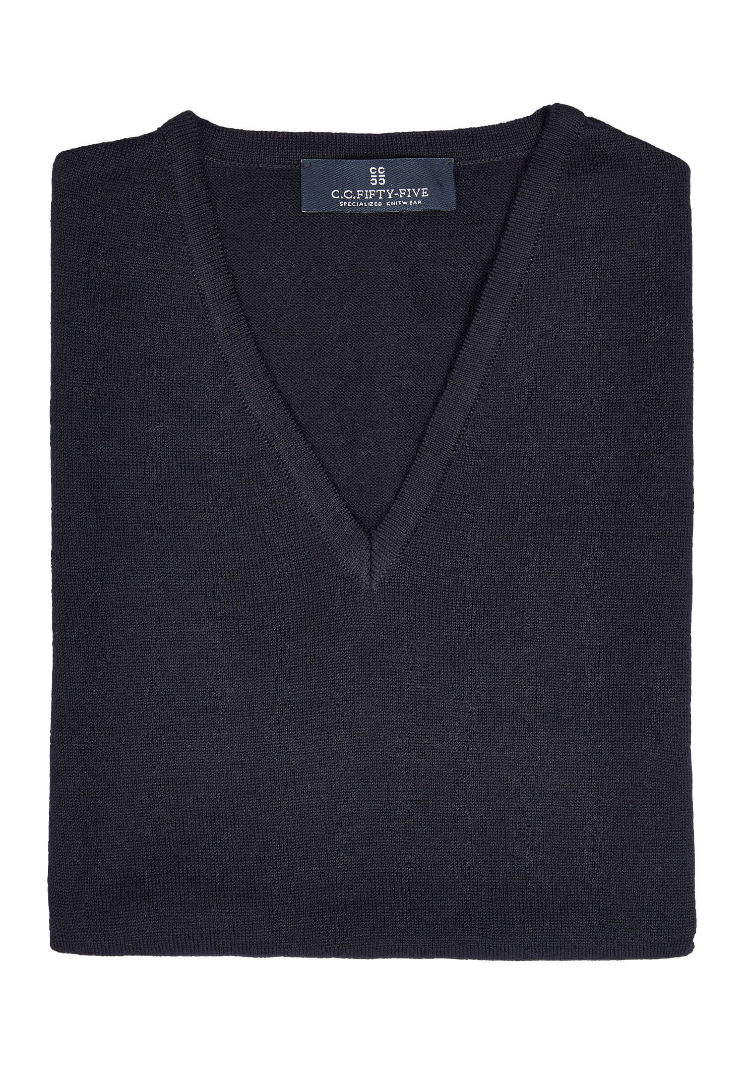 damen feinstrick pullunder modern fit - marine - 4xl