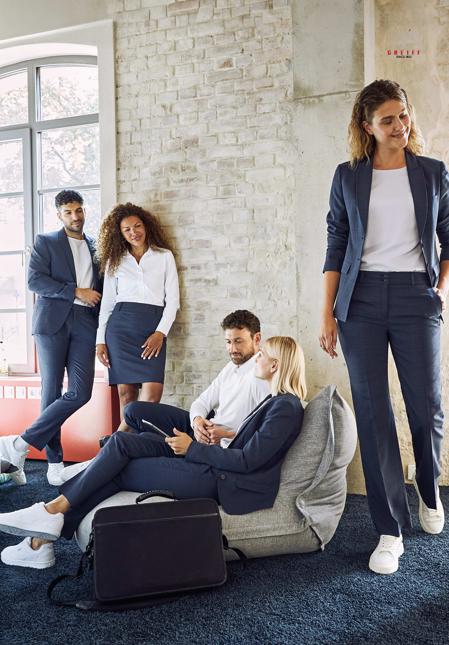 aeria blazer modern fit - pinpoint mittelblau - 48
