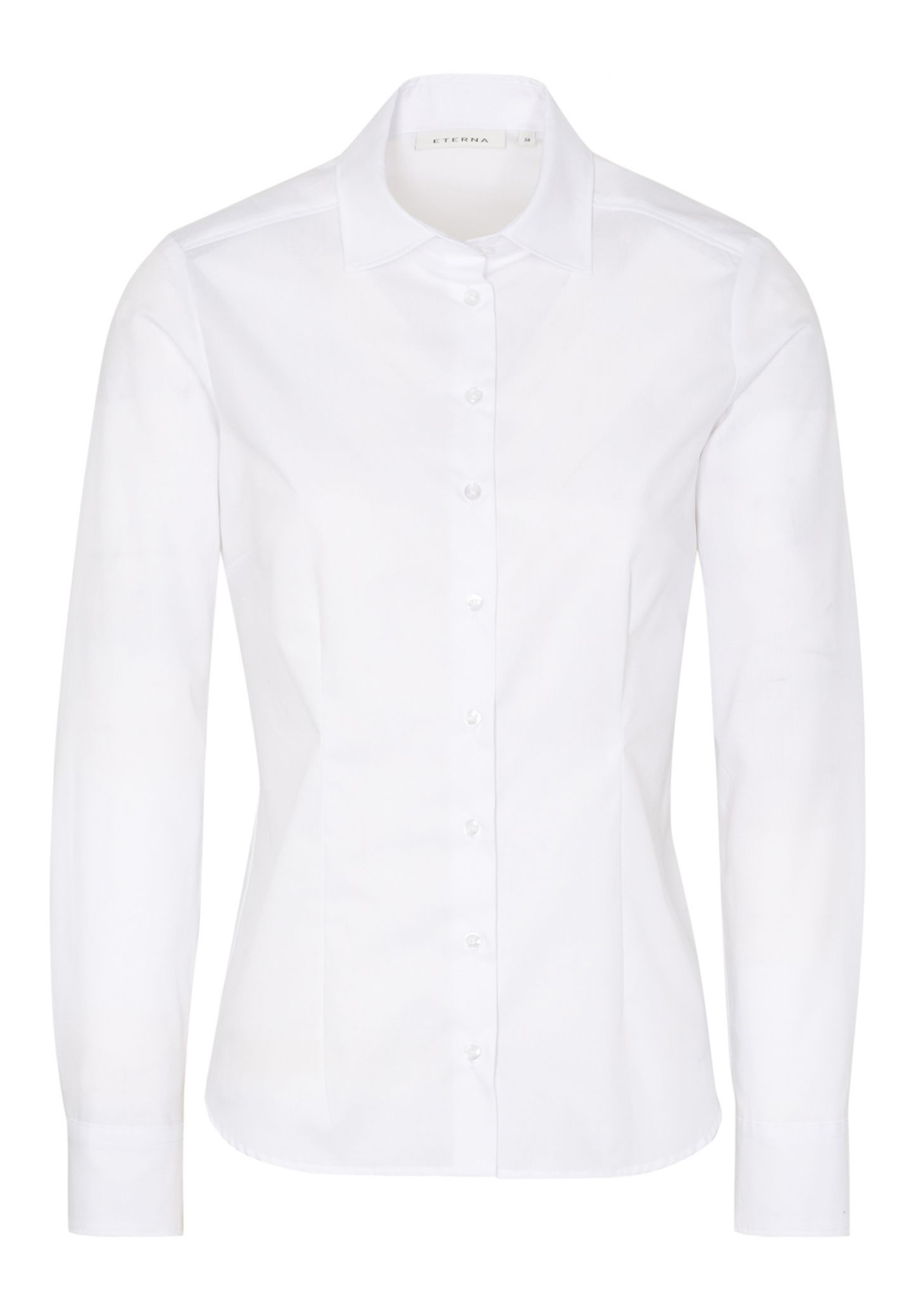 eterna bluse popeline modern fit langarm - weiß - 44