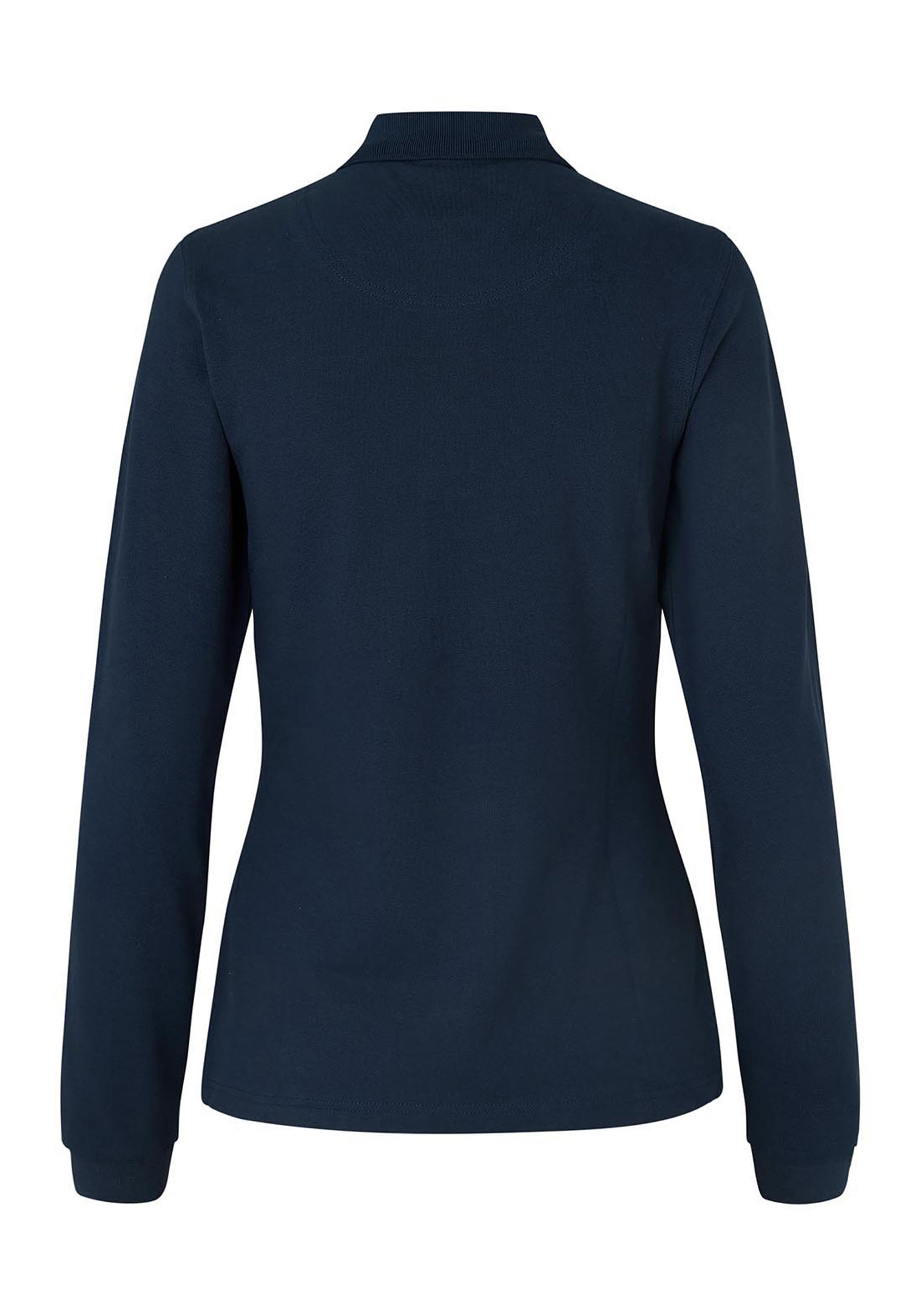 Damen Poloshirt Langarm - marine - S