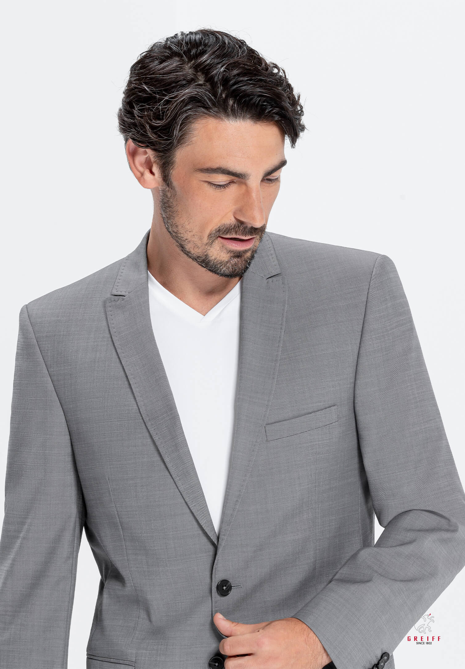 aerio sakko slim fit - hellgrau - 50