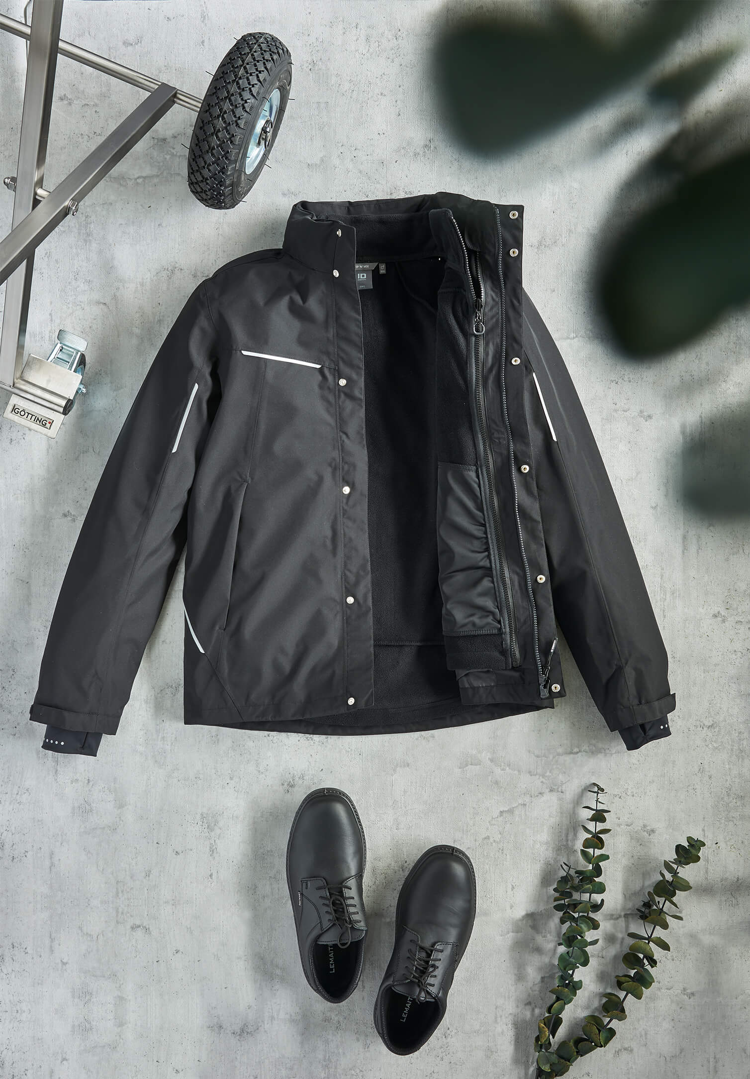 herren multifunktionsjacke - schwarz - m