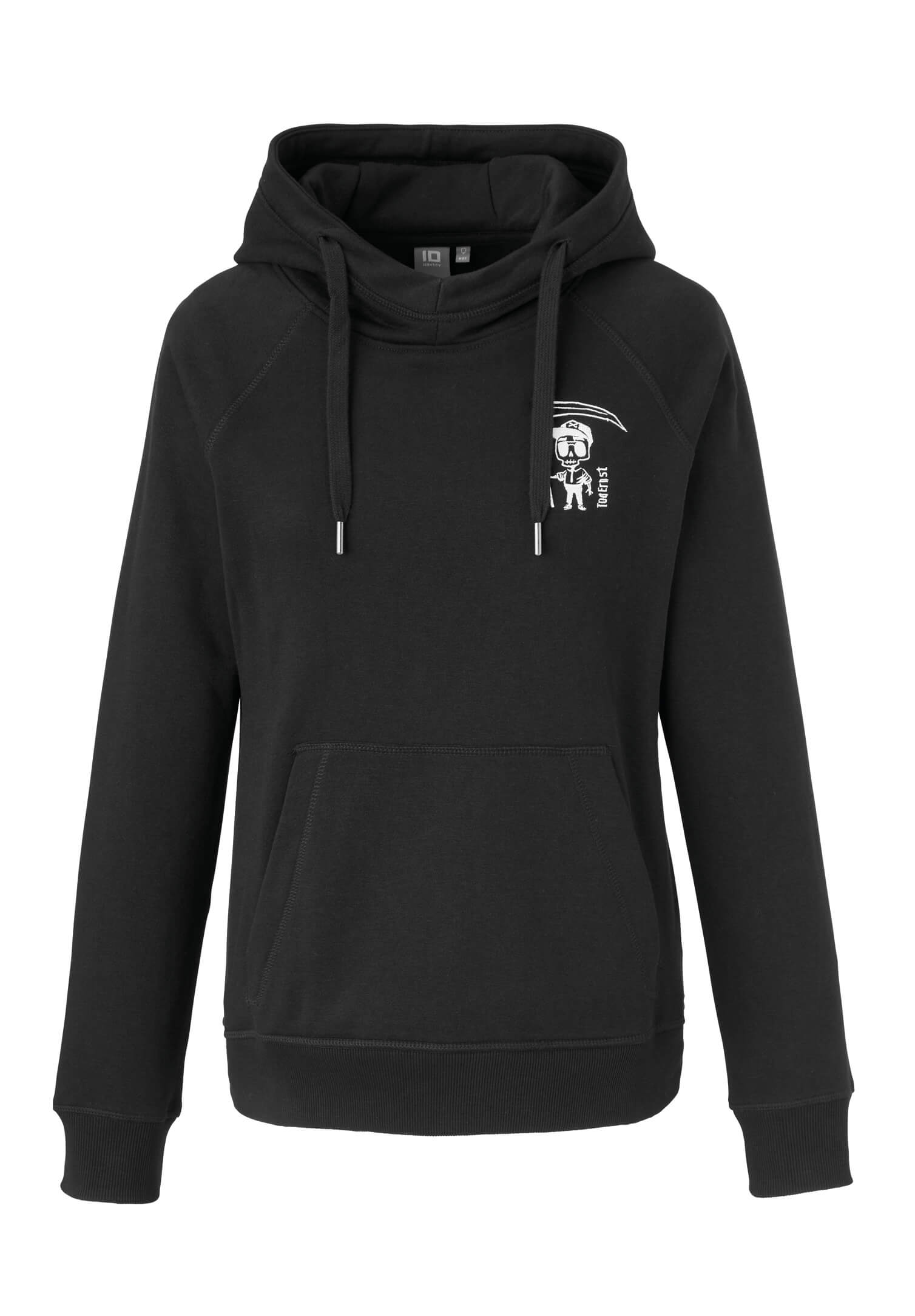 tod ernst damen hoodie - schwarz - l