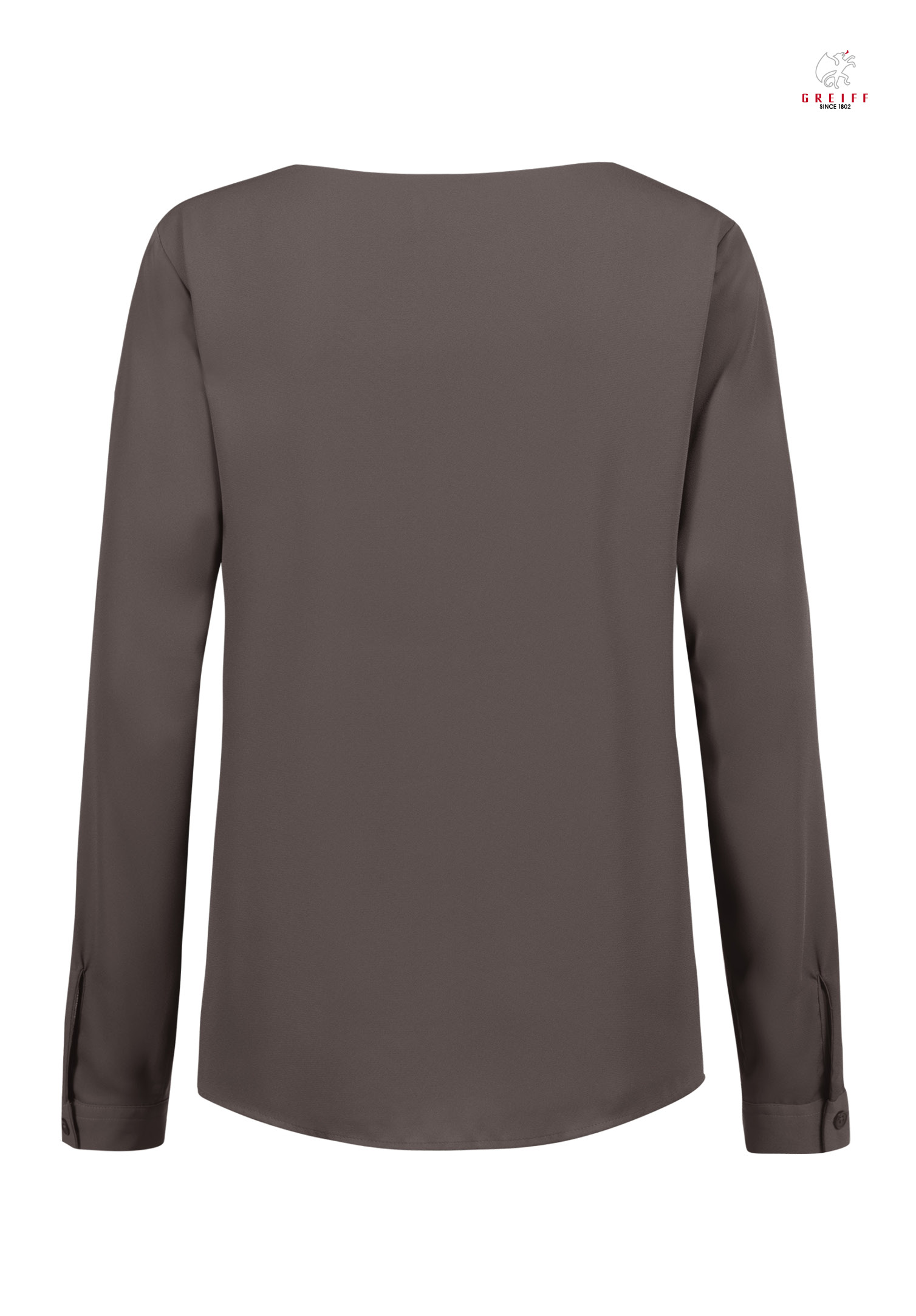 chiffon shirt langarm - taupe - 32