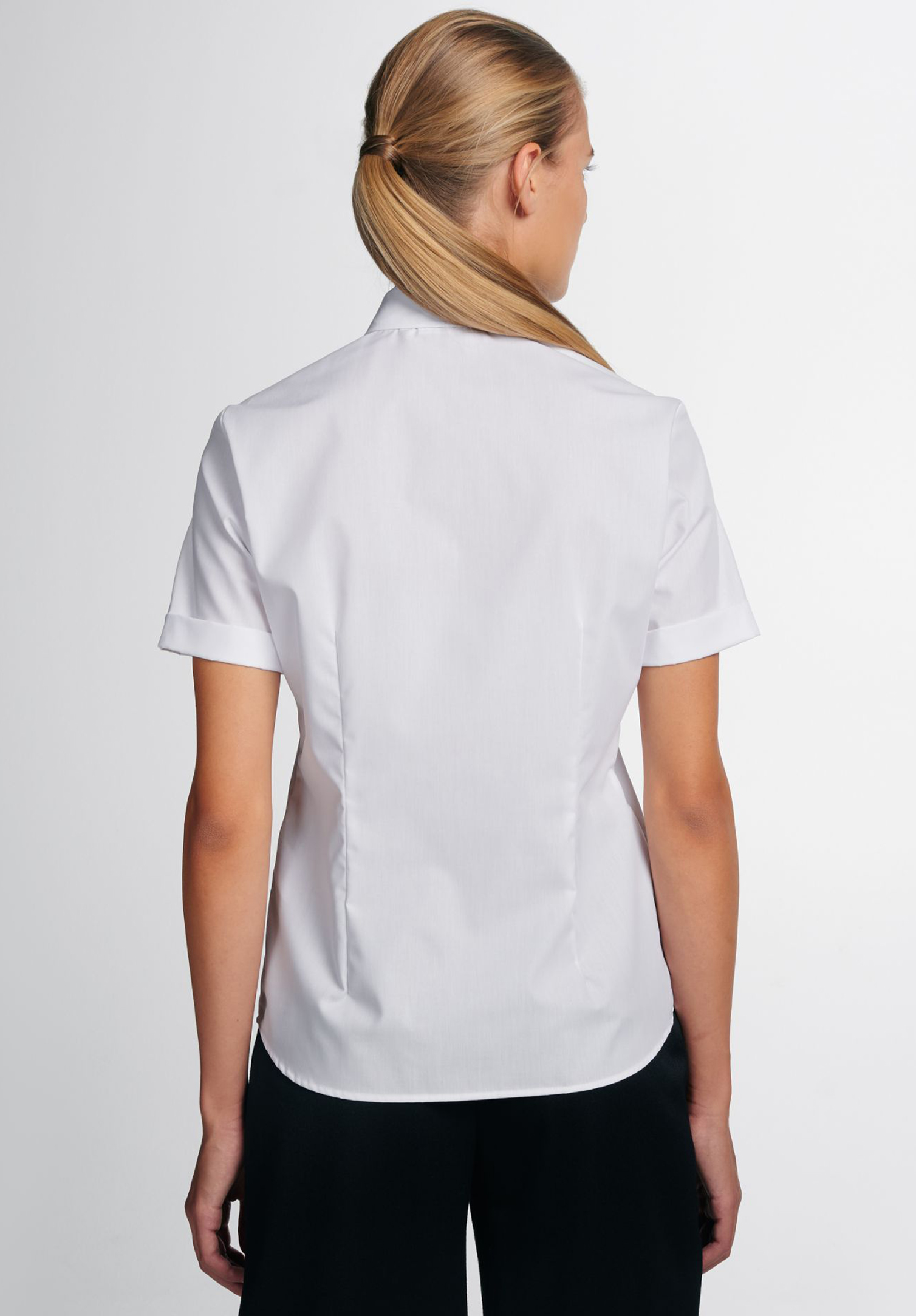 eterna bluse popeline modern fit kurzarm - weiß - 50