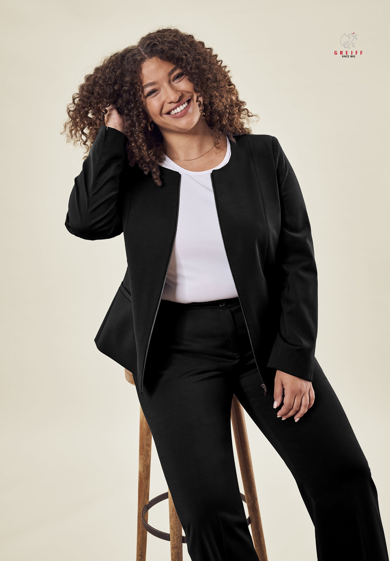 aeria zipp blazer modern fit - schwarz - 42
