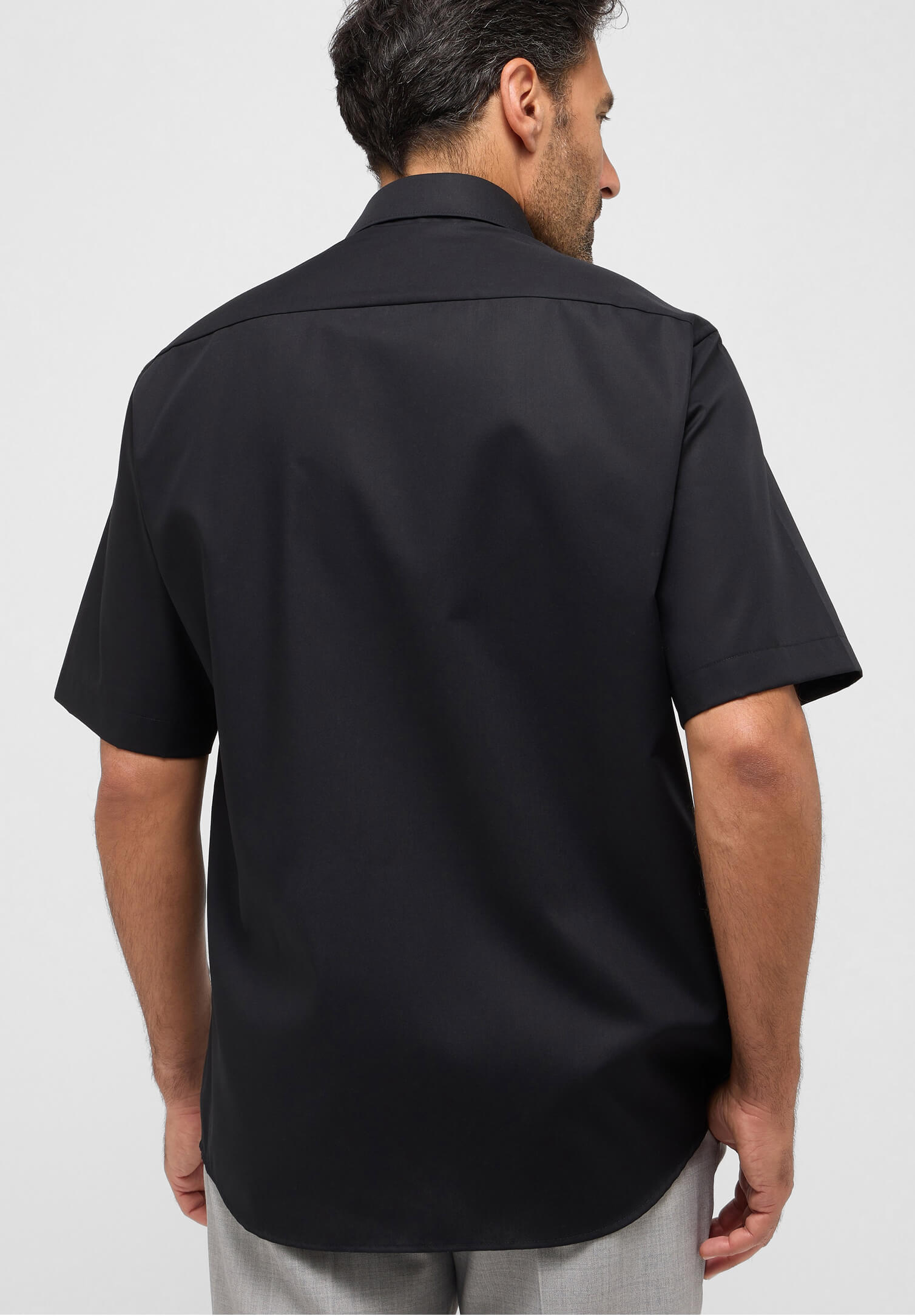 eterna hemd comfort fit kurzarm - schwarz - 46