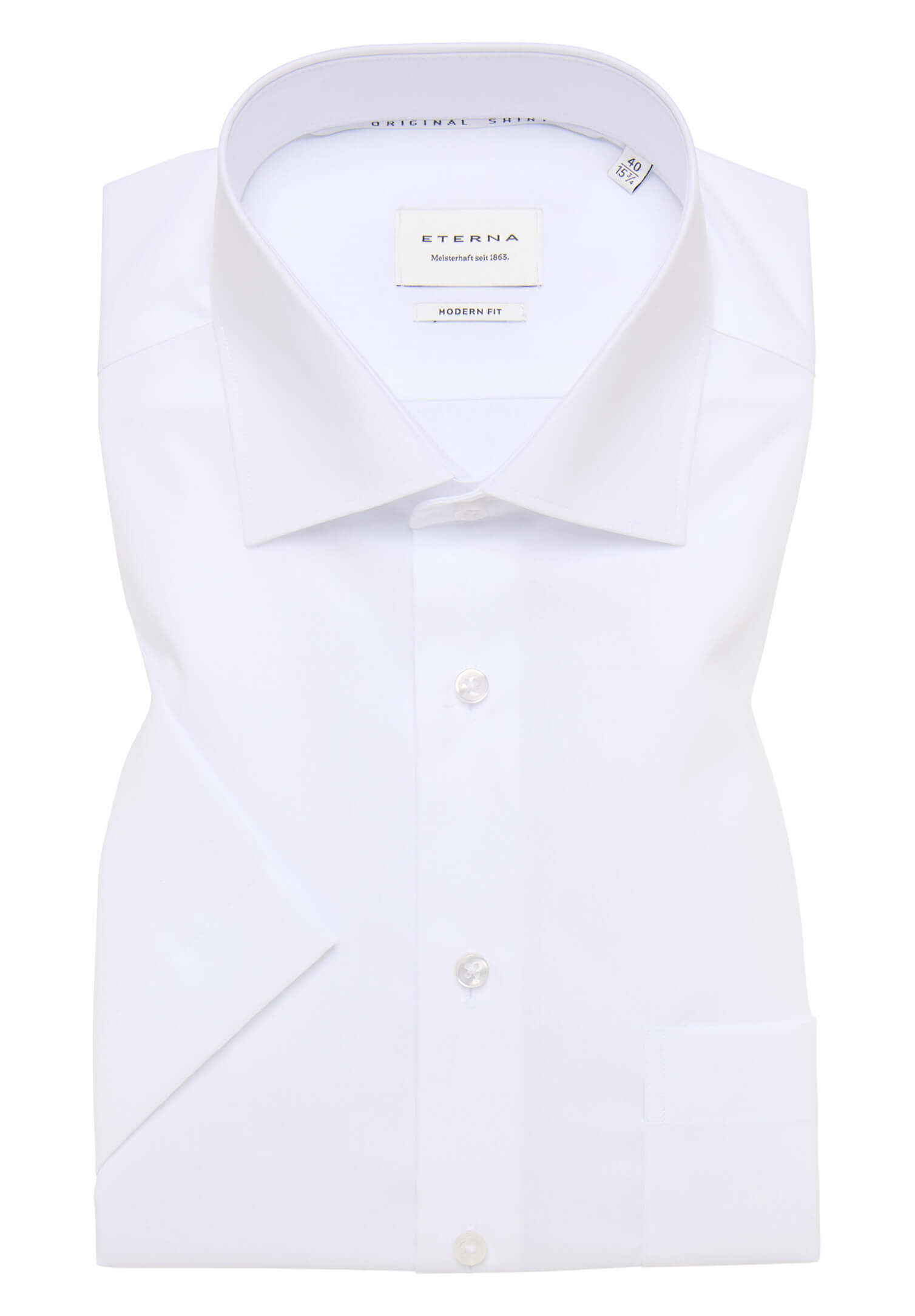 eterna hemd comfort fit kurzarm - weiß - 49