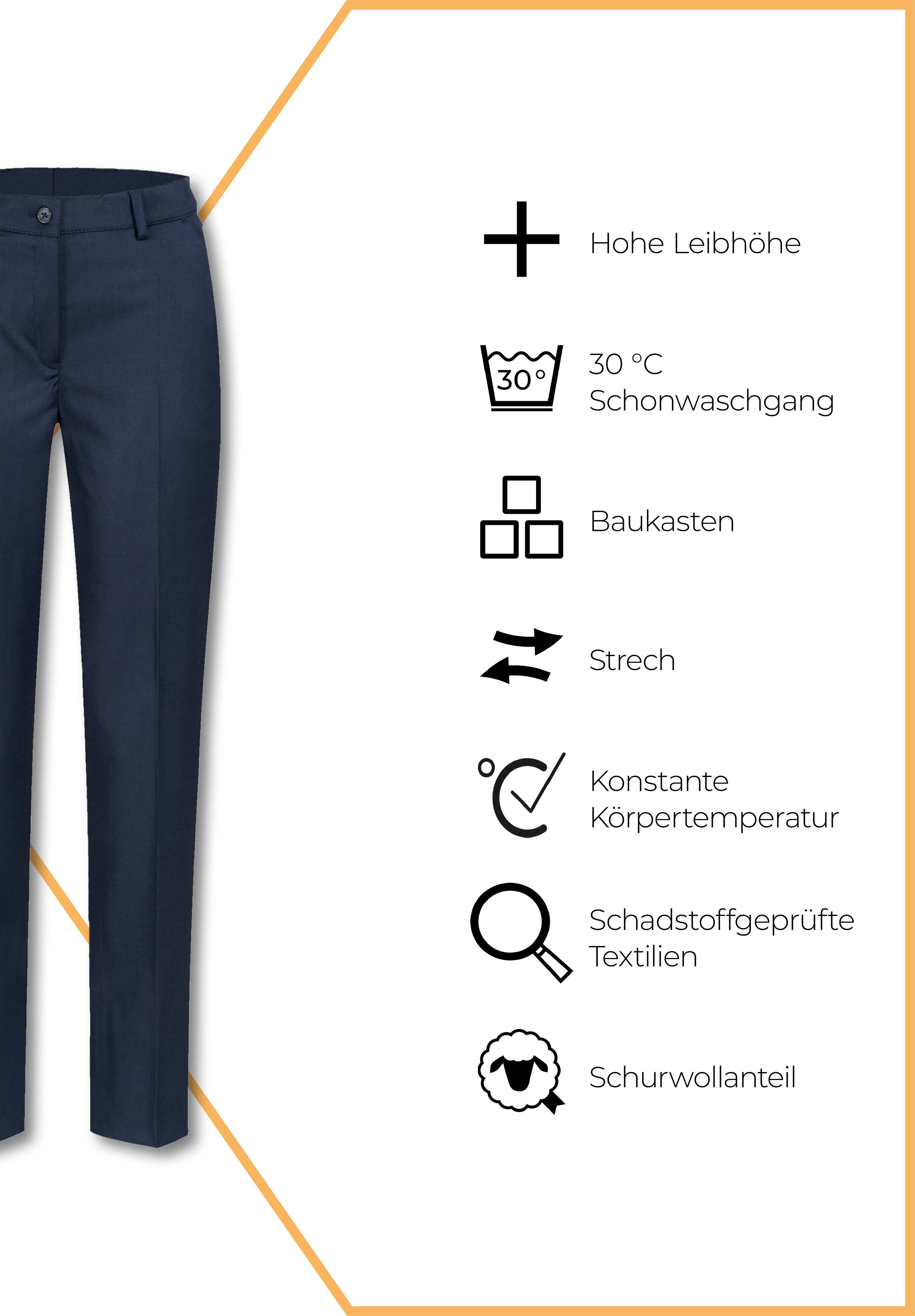 aeria hose slim fit - dunkelblau - 76