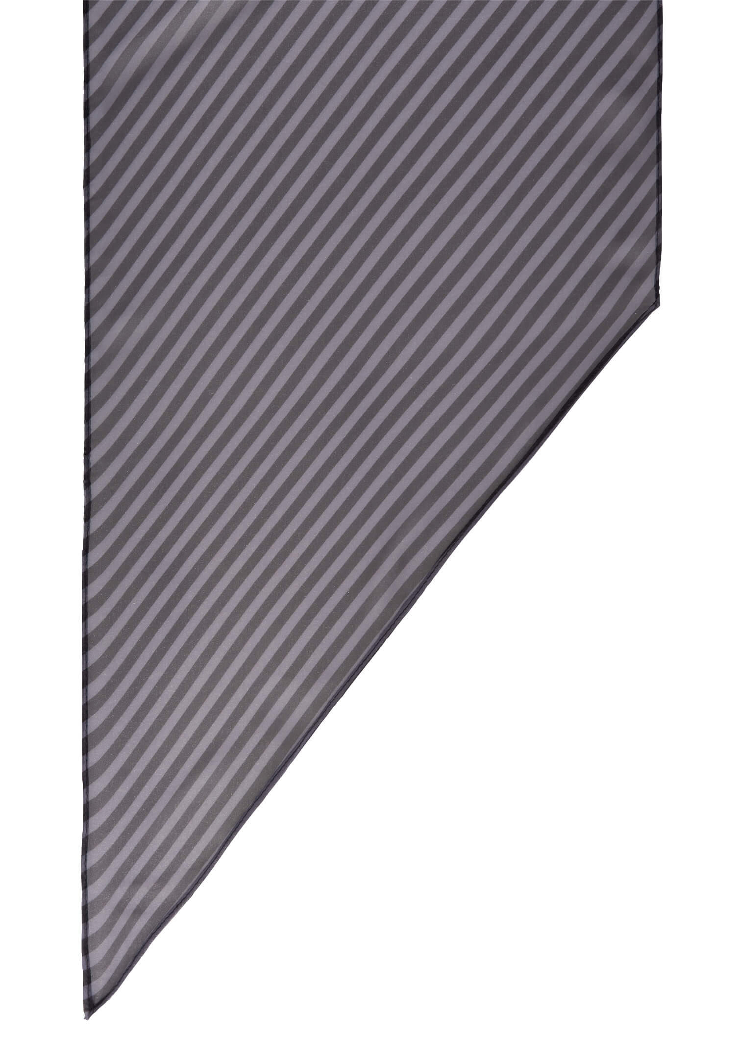 Tuch grau/hellgrau gestreift 140 x 30 cm