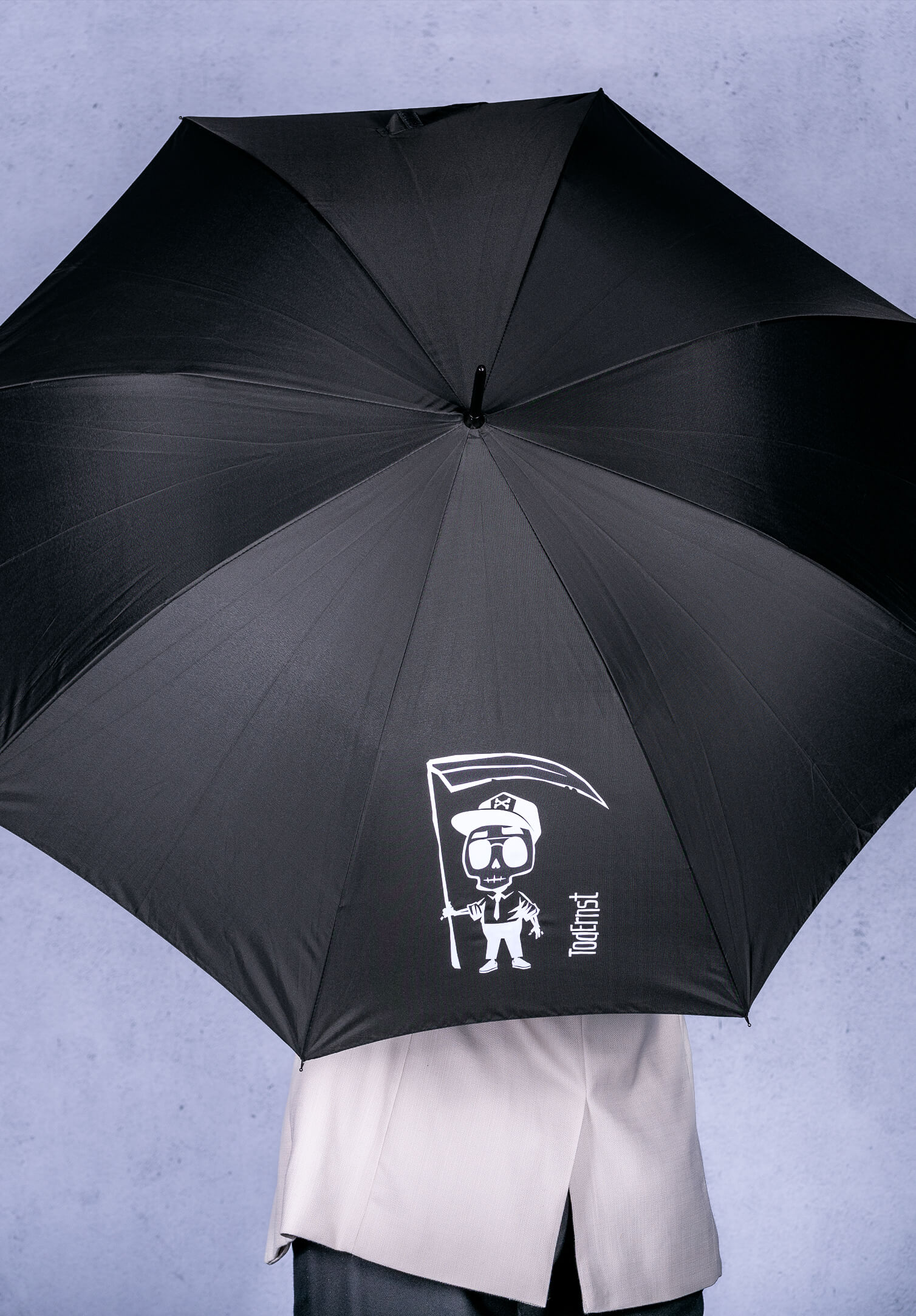 Tod Ernst Regenschirm mit Öffnungsautomatik, Ø 106cm, schwarz