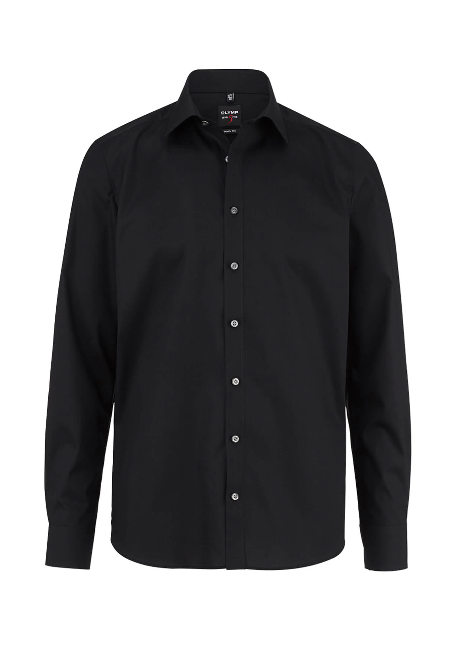 olymp level 5 slim fit langarm - armlänge extra lang 69cm - schwarz - 38