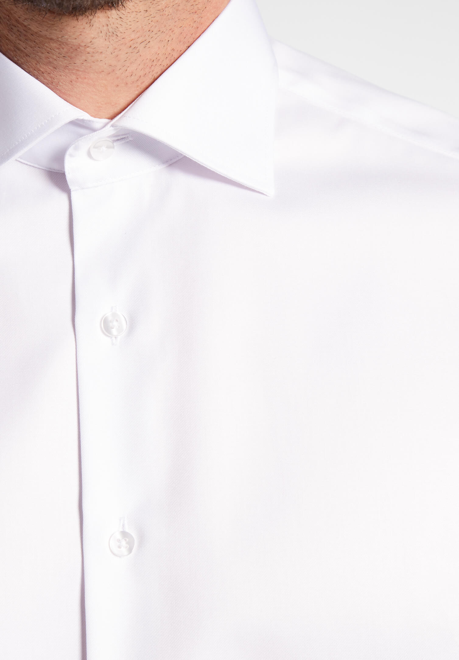 eterna hemd blickdicht modern fit langarm - armlänge normal - weiß - 48