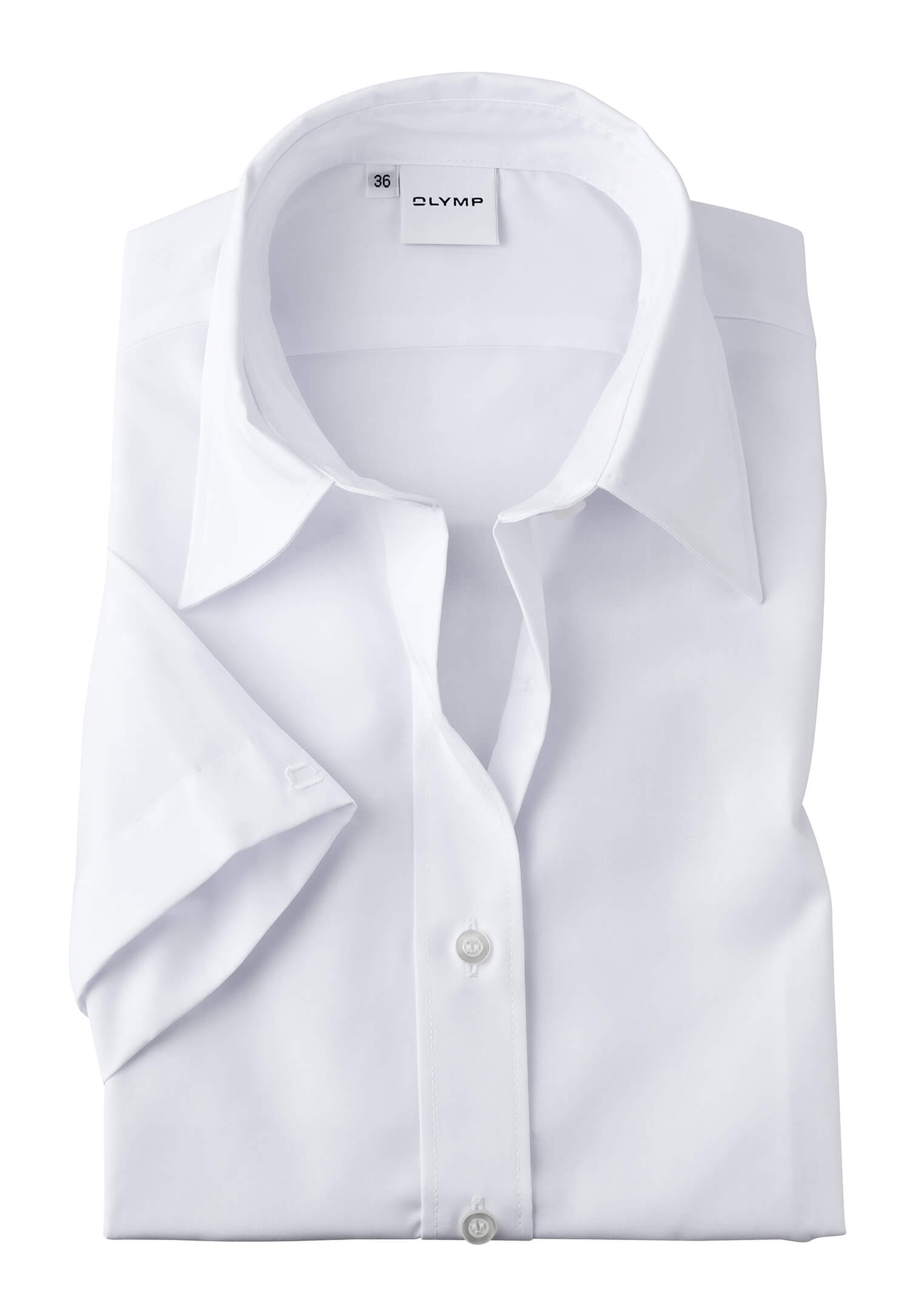 olymp bluse tendenz kurzarm - weiß - 48