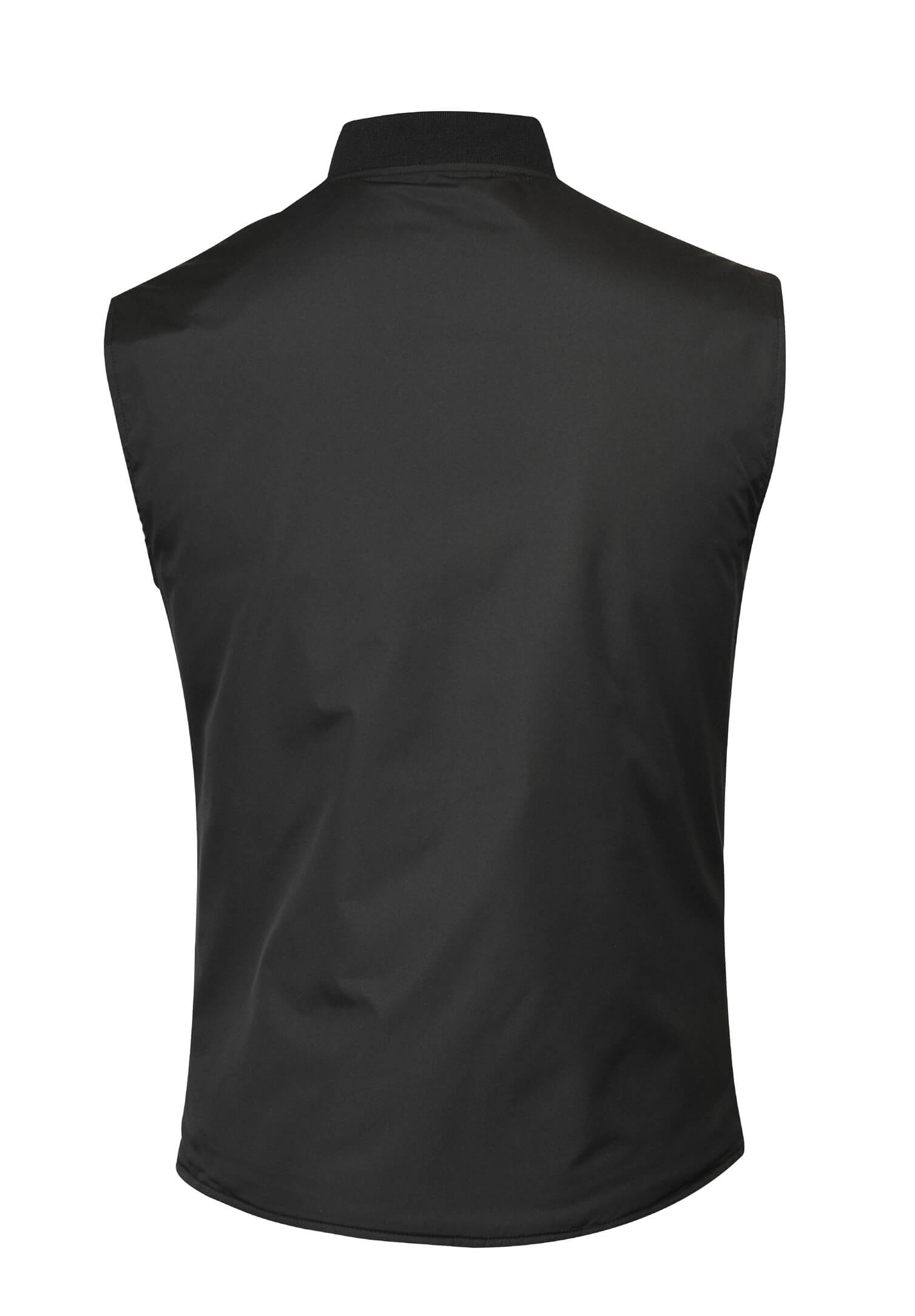 herren weste mit blousonkragen - schwarz - s