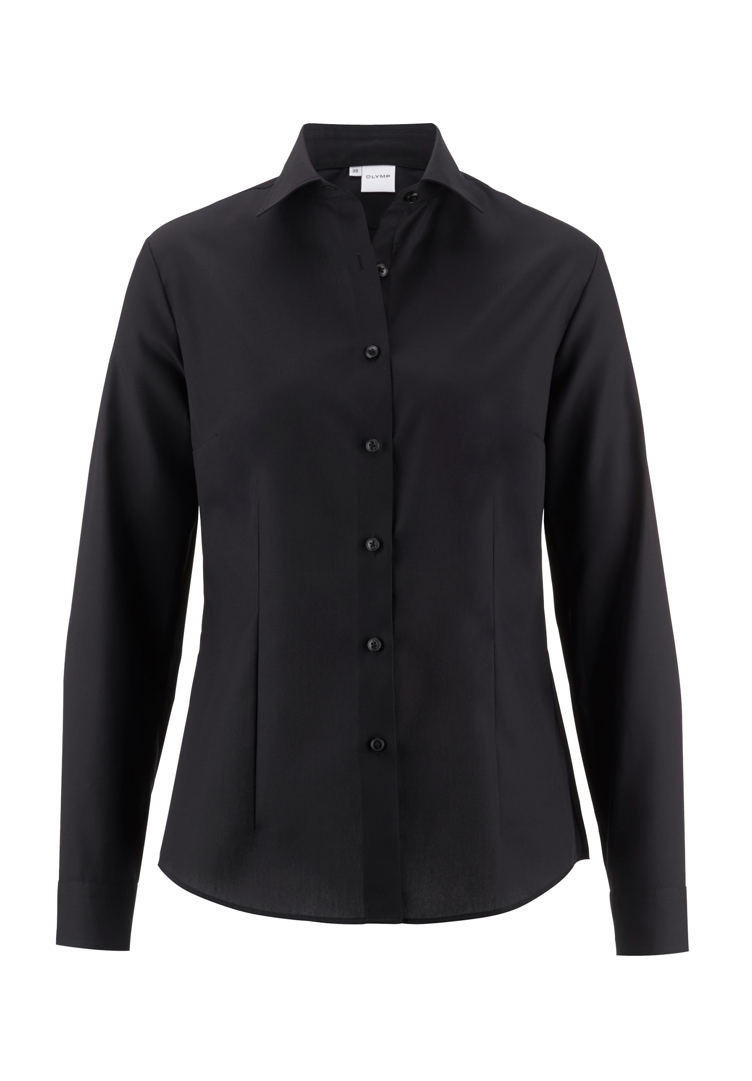 olymp bluse luxor modern fit langarm - schwarz - 38
