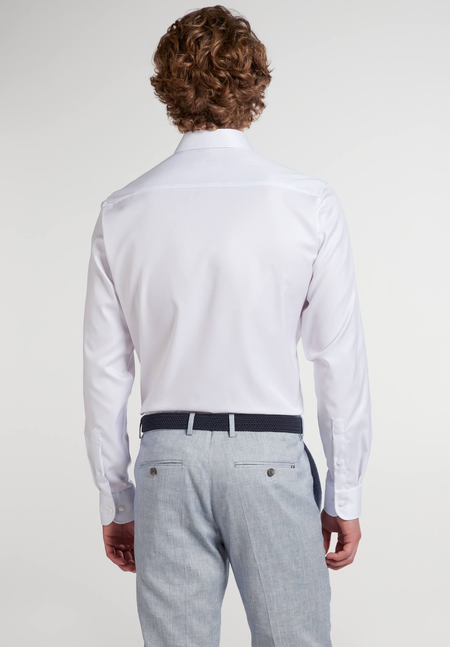 eterna hemd blickdicht slim fit langarm - armlänge super lang 70cm - weiß - 40