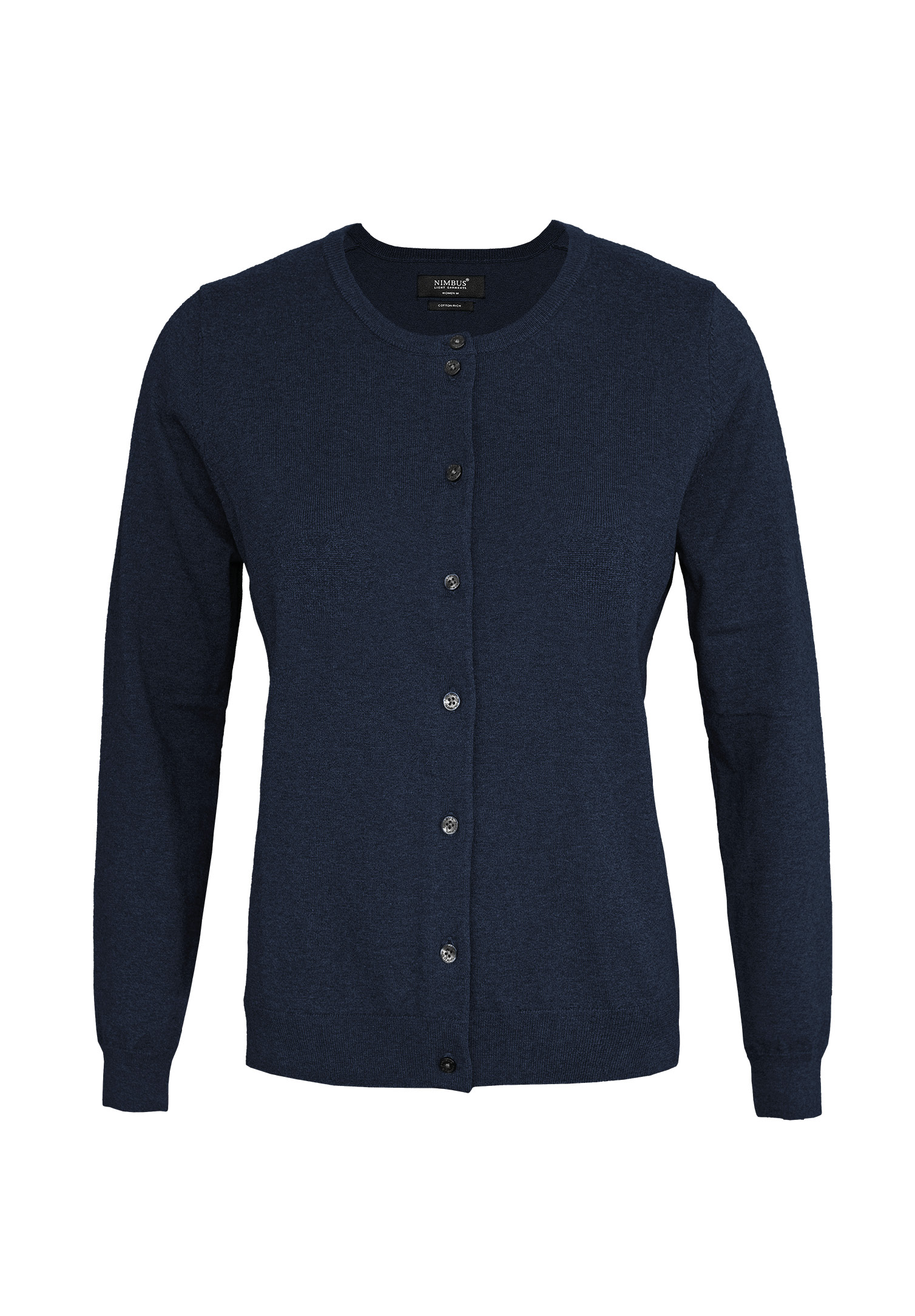 damen strickjacke rundhals - navy - s