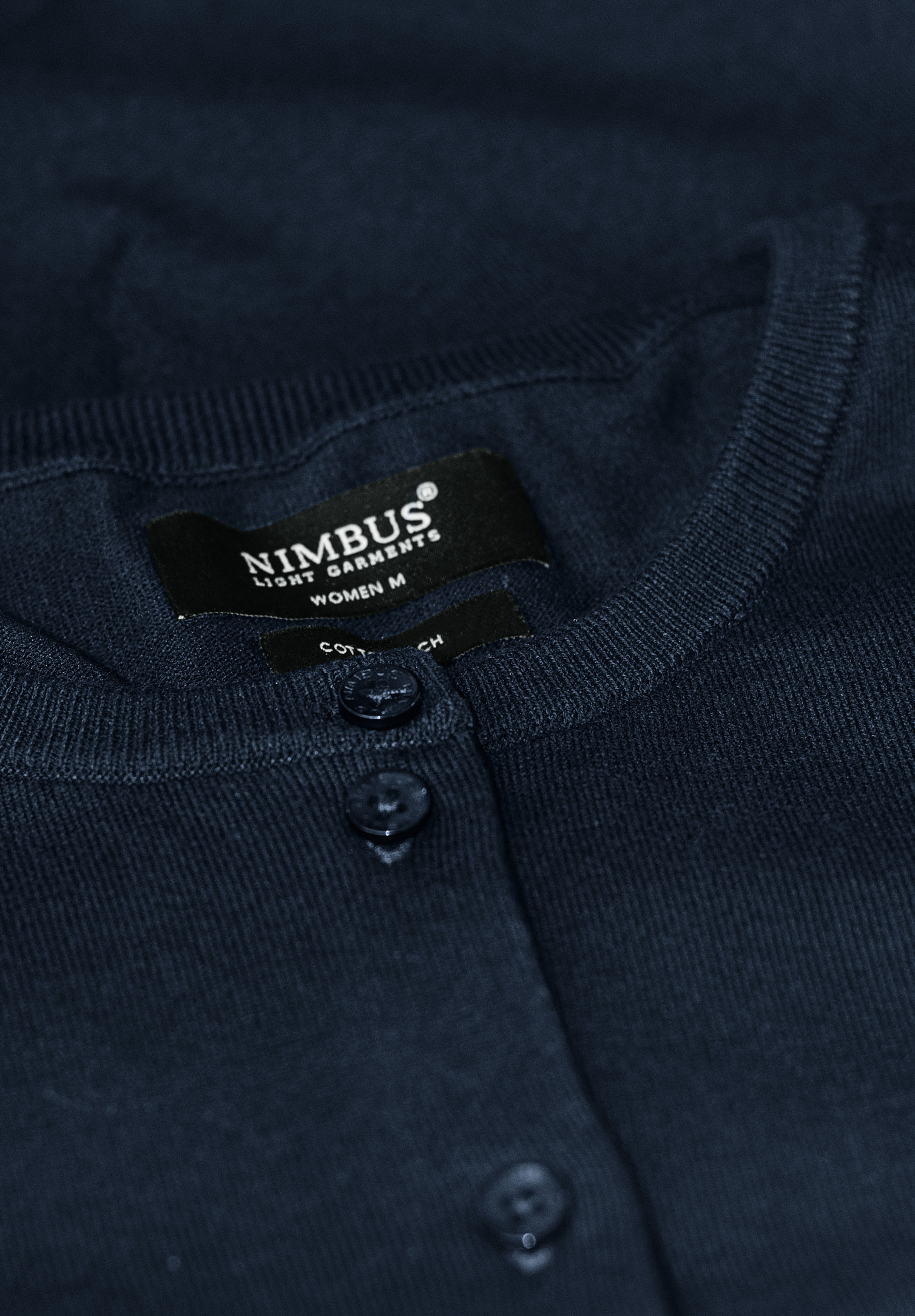 damen strickjacke rundhals - navy - s