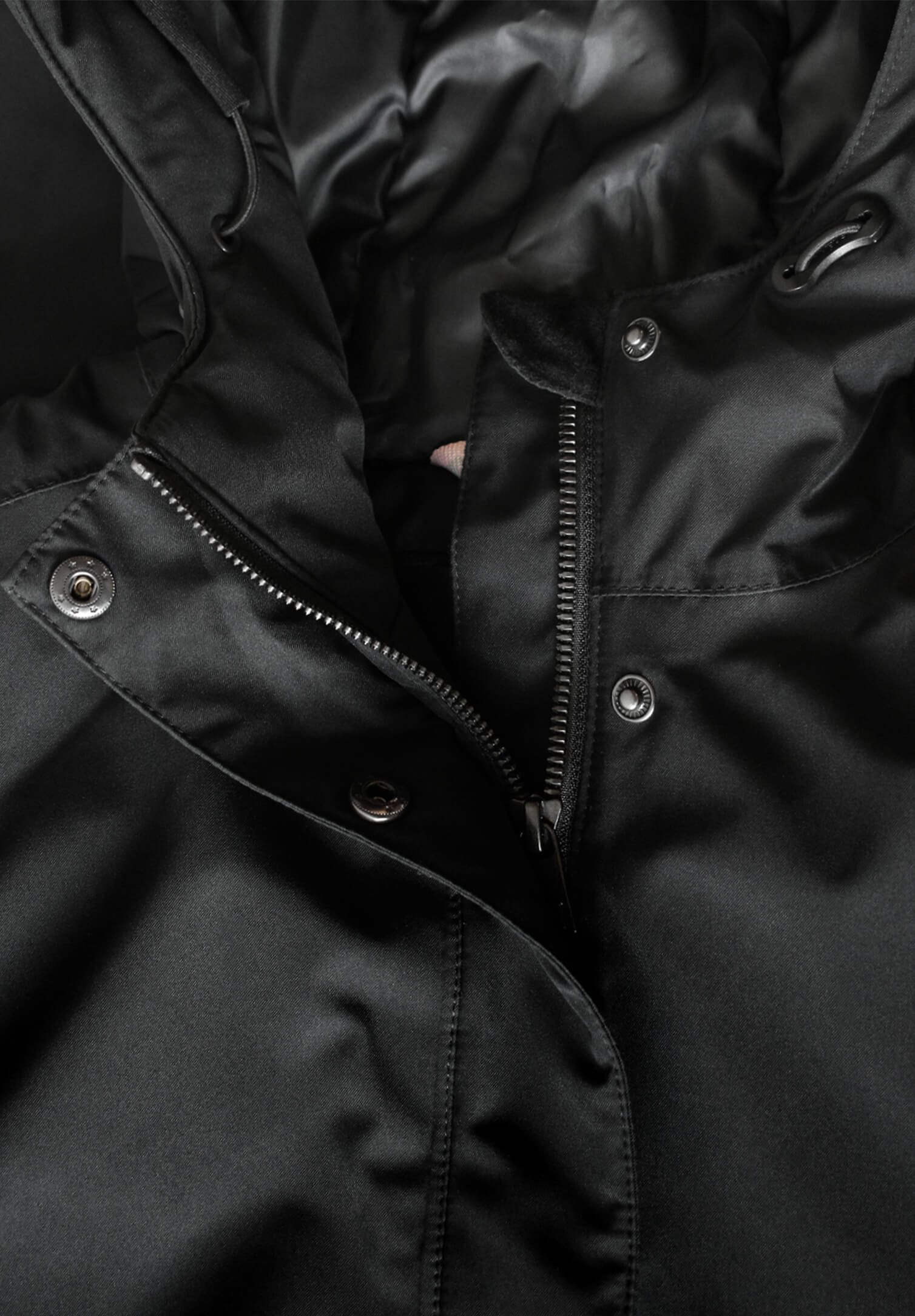 damen winterjacke - größe: m farbe: schwarz