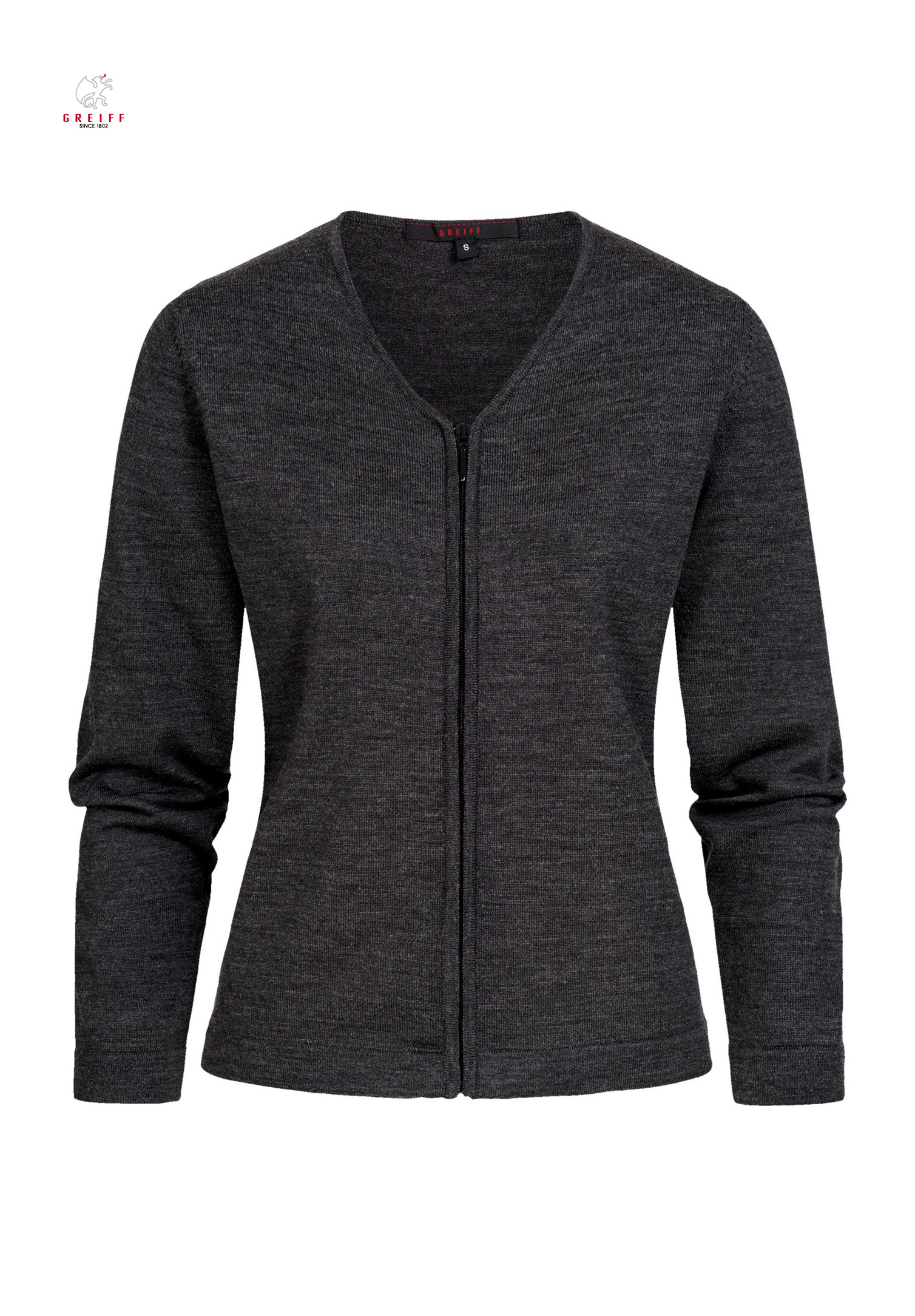 Damen Feinstrickjacke Premium mit Zipp Modern Fit