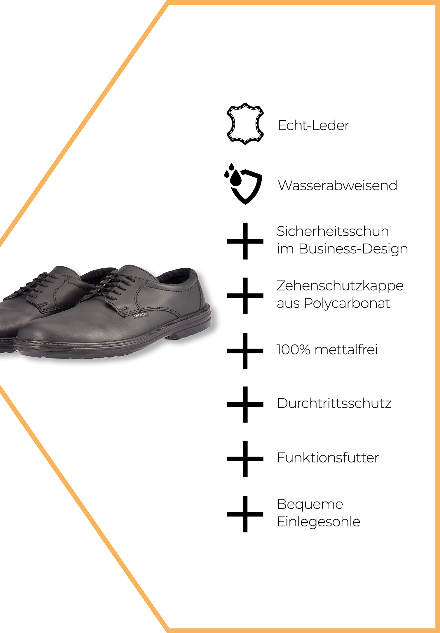 classic sicherheitsschuhe s3 - schwarz - 43