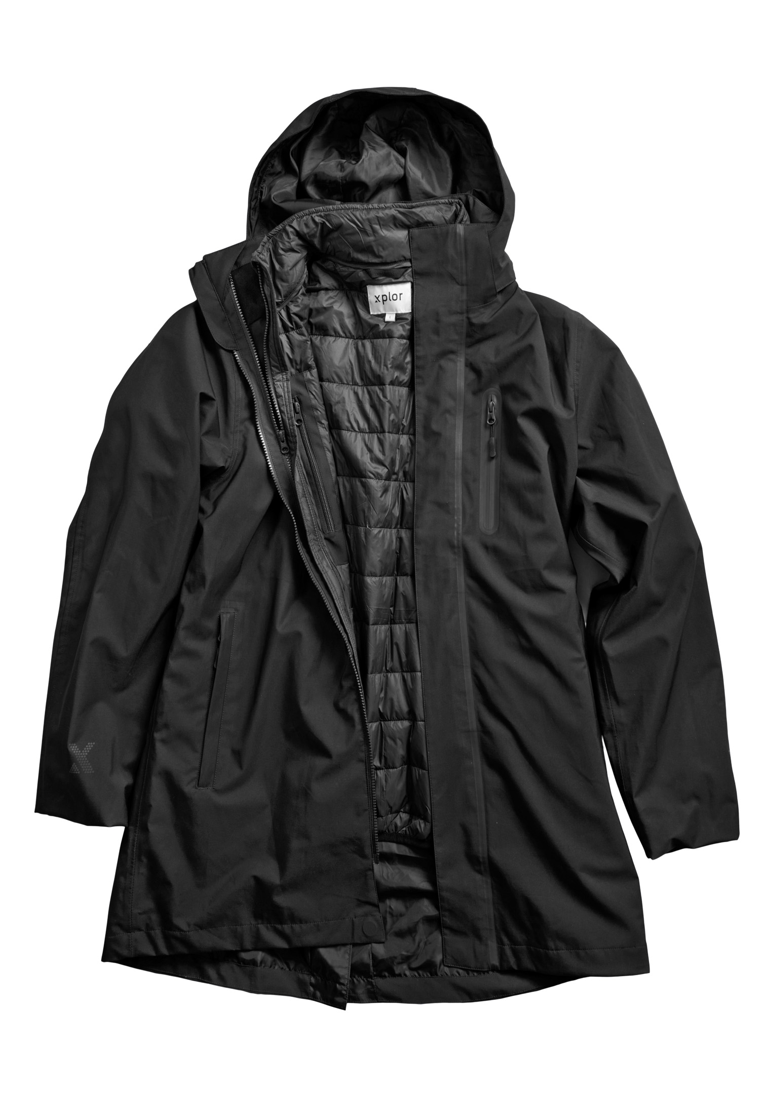 tech-jacke 3-in-1 - schwarz - 2xl