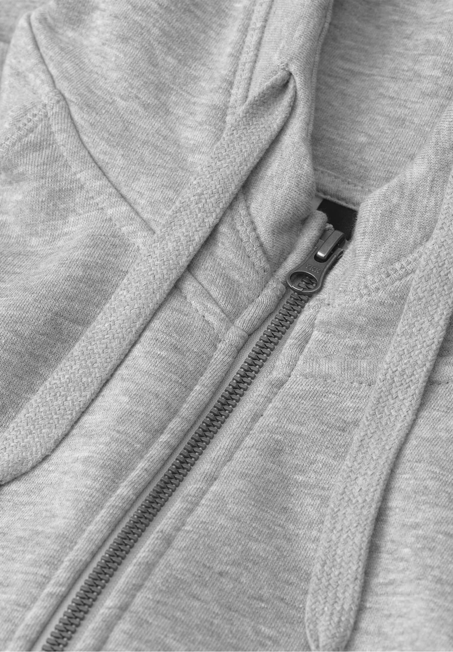 damen sweatjacke - hellgrau meliert - 3xl