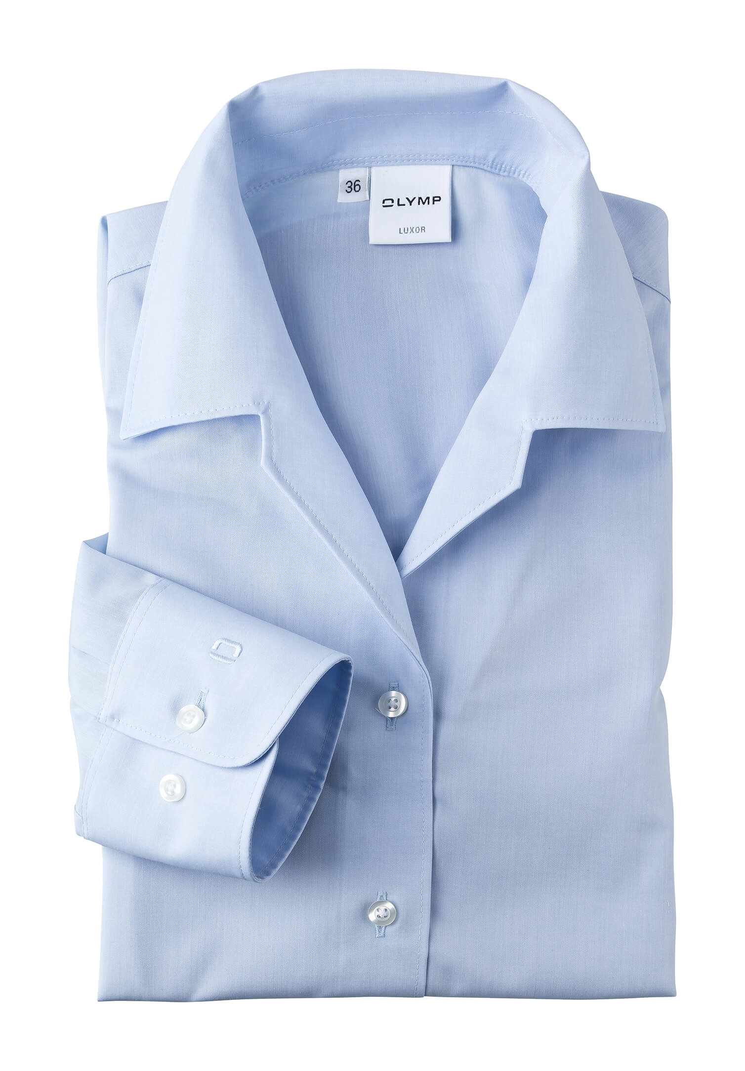 Luxor Bluse Chambray Comfort Fit Langarm - hellblau - 40