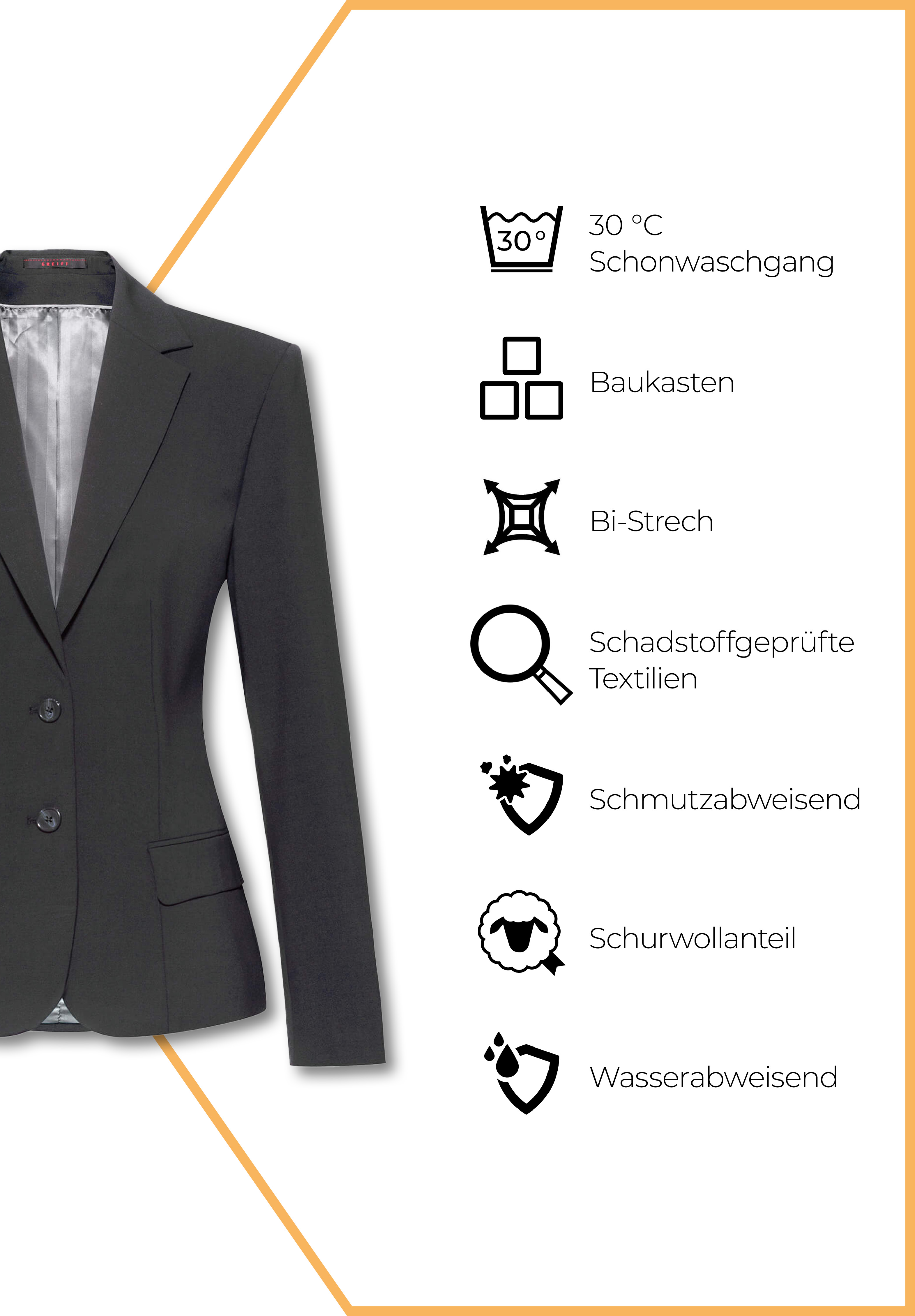 luxia blazer slim fit - anthrazit - 34