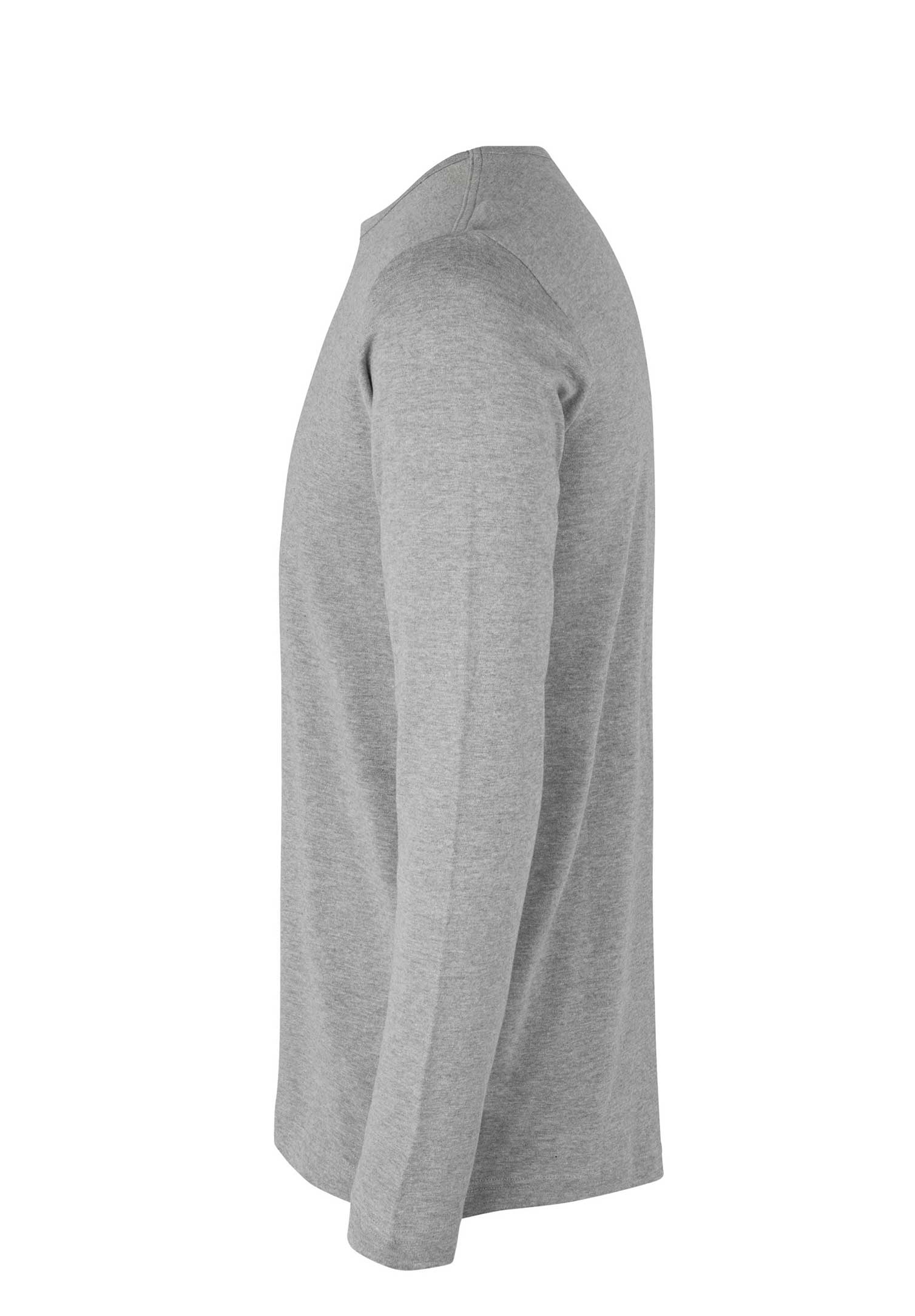 herren langarmshirt - grau meliert - s