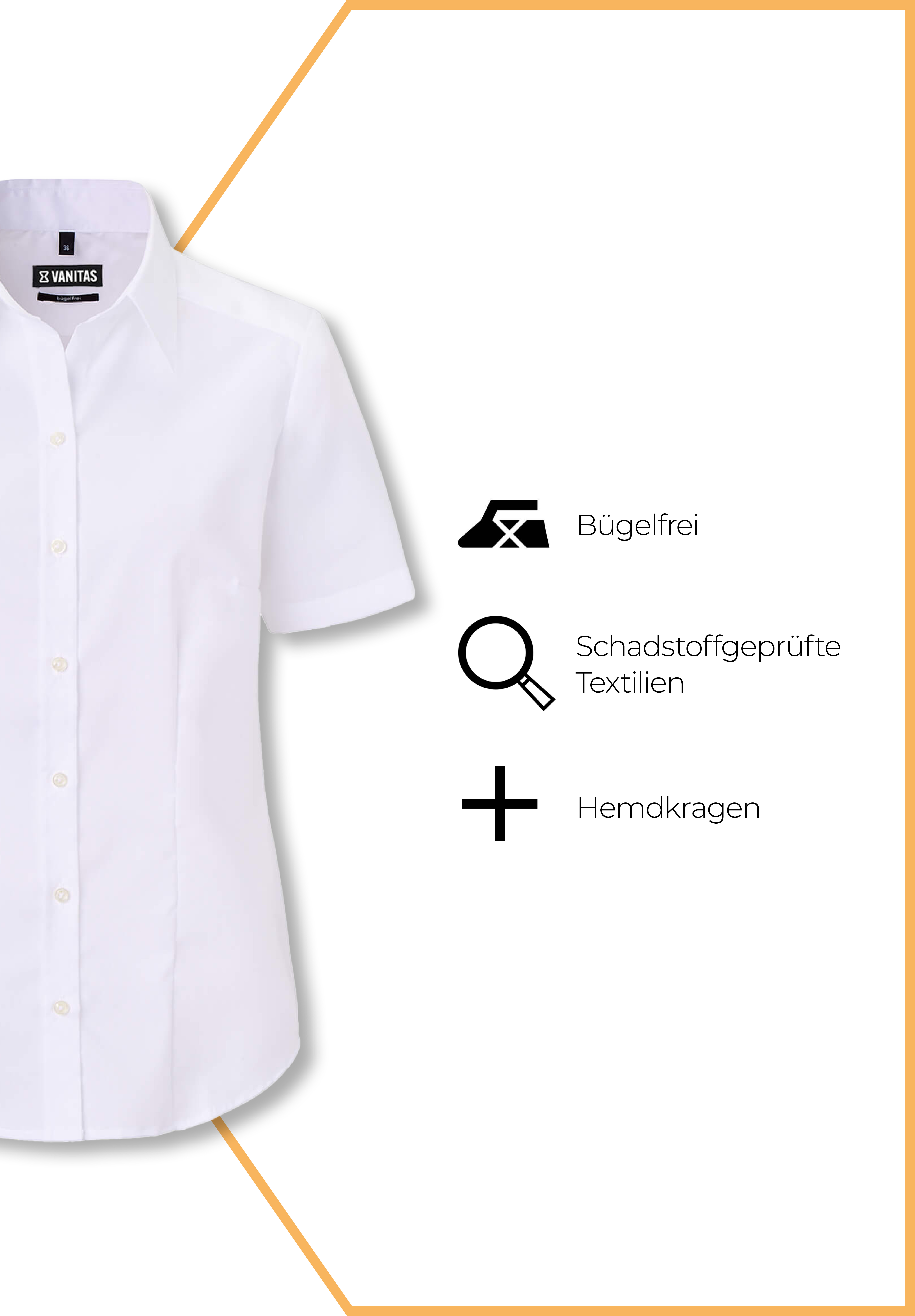 perfekt damenbluse kurzarm - weiß - 40